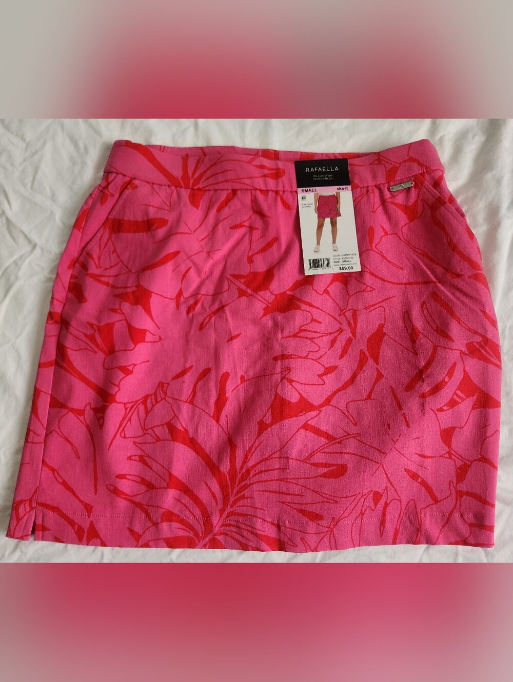Pink Skort Size Small Tropical
